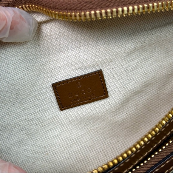 Authentic Gucci Interlocking Supreme G Belt Bag Beige/Ebony Leather Zipper Issue - Picture 11 of 14